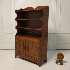 Dollhouse Miniature Kitchen Hutch Signed by Artisan Vintage Piece